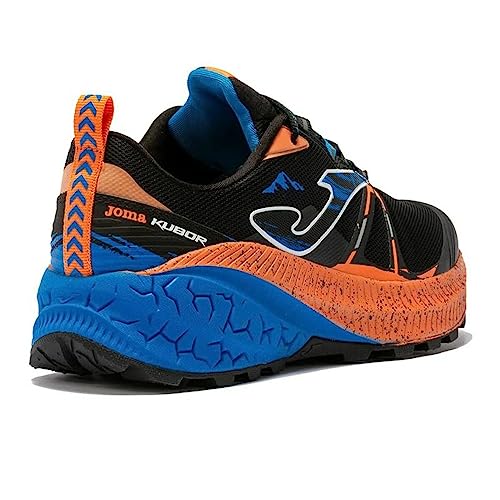 Joma Tk. Kubor Men 2201 Negro Naranja flúor Zapatillas para Carreras de montaña, Hombre, 42 EU