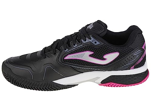 Joma Zapatillas de pádel-T.Set Lady Zapatos de Tenis, Mujer, Negro Fucsia, 38 EU