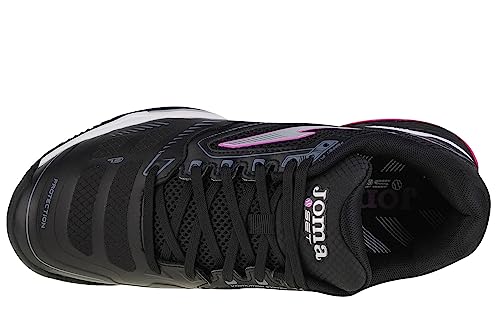 Joma Zapatillas de pádel-T.Set Lady Zapatos de Tenis, Mujer, Negro Fucsia, 39 EU