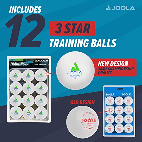 Joola Table tennis - Bolas de ping pong, tamaño único, color blanco, pack de 12