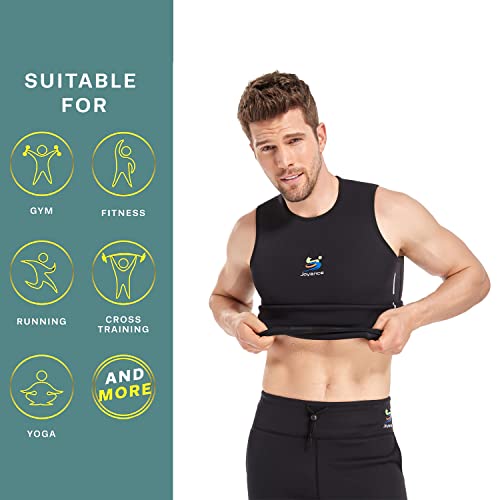 Joyance Camiseta Reductora Hombre, Chaleco Sauna Adelgazante, Camiseta Tirantes Deporte, Fajas Reductoras Ropa Deportiva de SCR-5500 para Sudar Rapido & Reducir Abdomen Gym Running Fitness