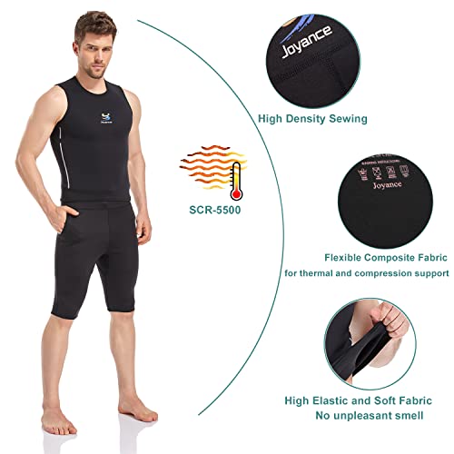 Joyance Camiseta Reductora Hombre, Chaleco Sauna Adelgazante, Camiseta Tirantes Deporte, Fajas Reductoras Ropa Deportiva de SCR-5500 para Sudar Rapido & Reducir Abdomen Gym Running Fitness