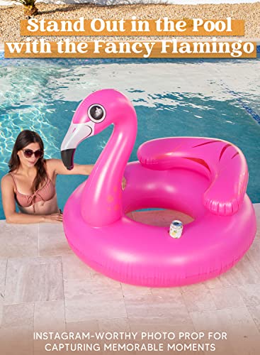 JOYIN Flamenco Hinchable colchonetas Piscina Inflable Gigante para Juguete Piscina Anillo de la natación Rosa