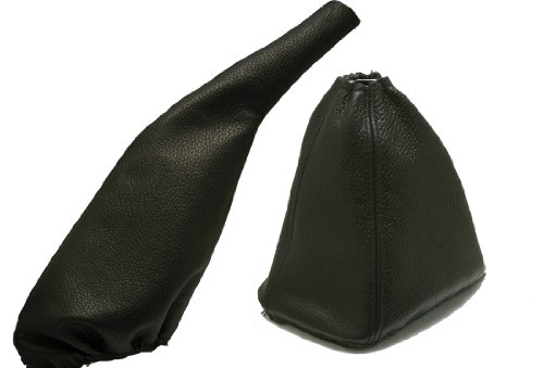 JPstraps - Funda para Palanca de Cambio y Freno Compatible para Seat Toledo Modelos 1991 a 1998 Piel 100% Color Negro