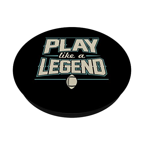 Juega como un atleta de jugador de fútbol de la escuela secundaria Legend PopSockets PopGrip Intercambiable