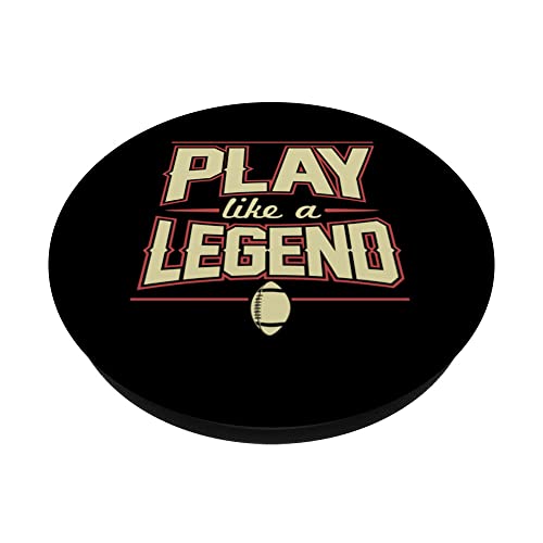 Juega como un atleta de jugador de fútbol de la escuela secundaria Legend PopSockets PopGrip Intercambiable