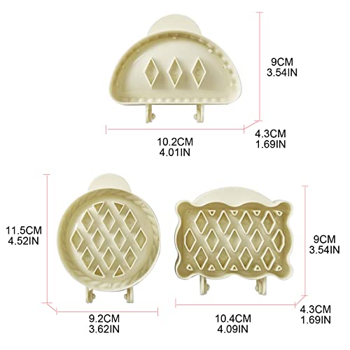 Juego de 6 moldes de plástico para tartas de mano, multiformas, cortador de pastel de mano, material plástico para fiestas, otoño, moldes de pastel de mano