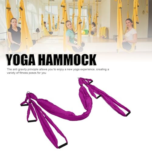 Juego de Columpio de Yoga Aéreo, Kit de Hamaca de Yoga Trapecio Ajustable Antigravedad, Juego de Eslinga Voladora Aérea Inversión Exteriores e Interiores Mejore su Flexibilidad