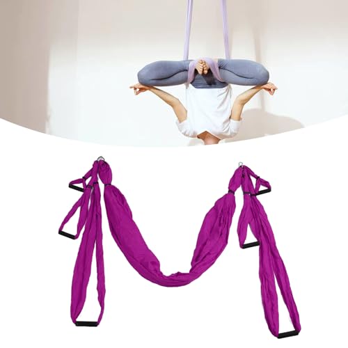 Juego de Columpio de Yoga Aéreo, Kit de Hamaca de Yoga Trapecio Ajustable Antigravedad, Juego de Eslinga Voladora Aérea Inversión Exteriores e Interiores Mejore su Flexibilidad