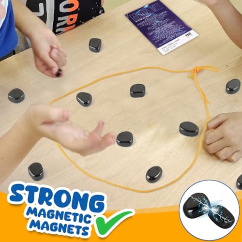 Juego de Piedras Magnéticas, Juego de Ajedrez Magnetico, Juego de Mesa Imanes, Juego de Mesa de Ajedrez con Efecto Magnético, Magnetic Juego de Piedras para Niños Adultos Fiesta Viaje