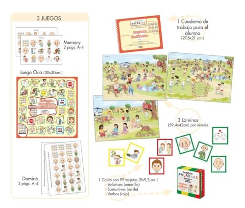 Juegos de Mesa Educativos Niños 4 y 5 Años: Descubro Las Emociones y Sentimientos - Incluye Memory, Juego de la Oca, Dominó 98 Flashcards y Libro Trabajo