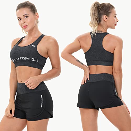 JULY'S SONG Conjunto Deportivo Mujer Conjunto Yoga 5 Piezas Conjuntos Deportivos para Mujer Yoga Fitness Deporte Chándales Deportivo Ropa de Correr Conjunto de Gimnasio Ejercicio