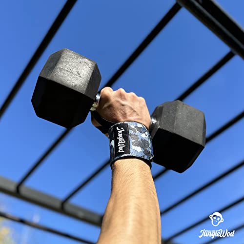 Jungle WOD Muñequeras Cross Training Elásticas con Agarre Pulgar, Ideales para Calistenia, Gimnasio, Halterofilia. Wrist Wraps para Hombre y Mujer, Unisex.