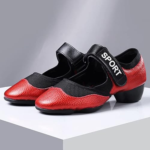 JUODVMP Zapatos Cómodos De Baile Latino para Mujer Zapatos Deportivos Antideslizantes Transpirables Cuadrados para Madre para Exteriores Modelo 19-3, 40EU