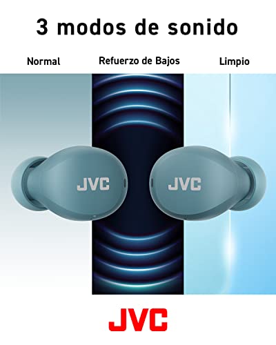 JVC Auriculares inalámbricos Gumy Mini - (5.1) Pequeños y Ligeros, con 3 Modos de Sonido, Resistencia al Agua (IPX4) y 23H de Batería. Auriculares Deportivos y para Casa - HA-Z66T-Z, Verde