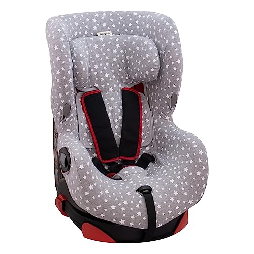 JYOKO Kids Funda para Silla de Coche Compatible con Bébé Confort Axiss (White Star)