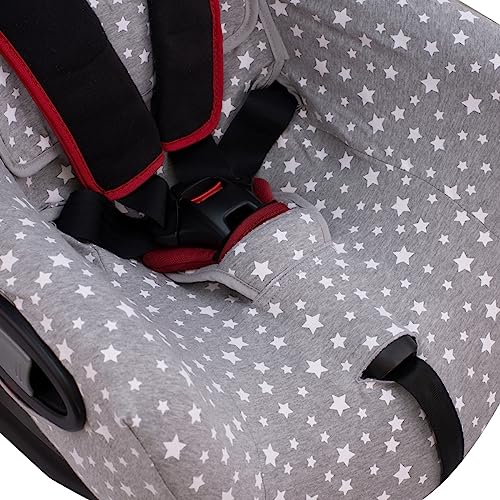 JYOKO Kids Funda para Silla de Coche Compatible con Bébé Confort Axiss (White Star)