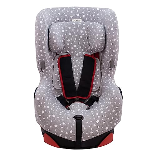 JYOKO Kids Funda para Silla de Coche Compatible con Bébé Confort Axiss (White Star)