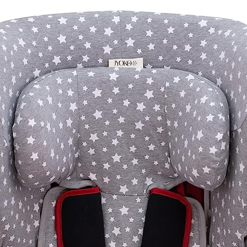 JYOKO Kids Funda para Silla de Coche Compatible con Bébé Confort Axiss (White Star)