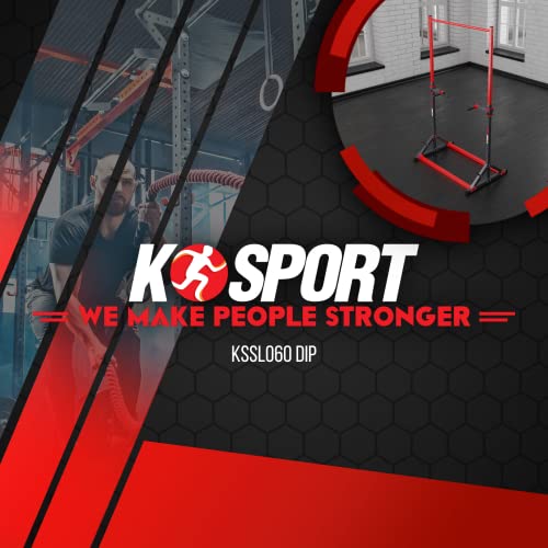 K-Sport: Barra de tracción estacionaria + estación de inmersión I Estación de fuerza con barra de tracción y barra de inmersión I Estación de inmersión de tracción I Equipo de fitness para el hogar