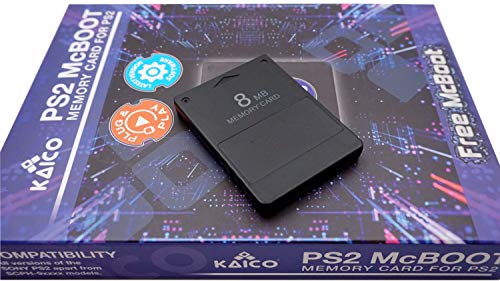 Kaico Free Mcboot 8MB PS2 Memory Card Running FMCB PS2 Mcboot 1.966 for Sony Playstation 2 - FMCB Free Mcboot Your PS2 - Plug and Play - Playstation 2 CFW McBoot 1.966