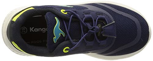 KangaROOS K-ft Push, Zapatillas, Belle Blue Neon Green, 29 EU