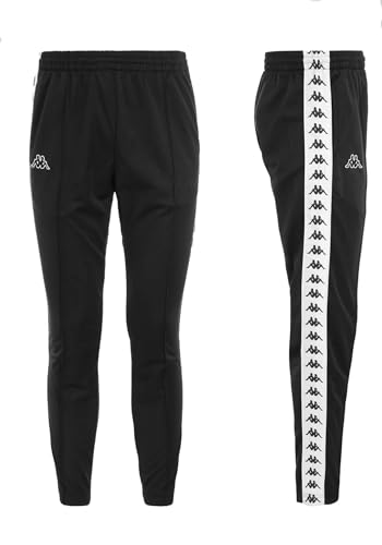 Kappa Astoria Slim 301EFS0 AE2 - Pantalón para niño, Color Negro y Blanco Negro 10 años