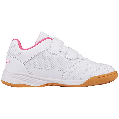 Kappa Kickoff K Unisex Kids, Zapatillas, White L Pink, 28 EU