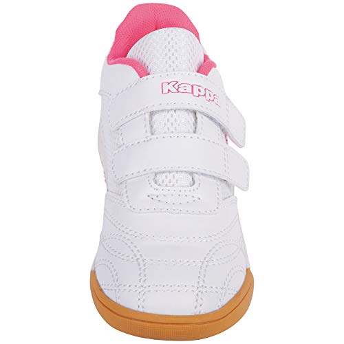 Kappa Kickoff K Unisex Kids, Zapatillas, White L Pink, 28 EU