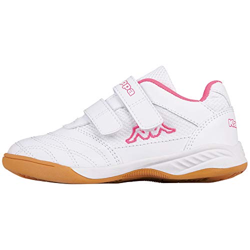 Kappa Kickoff K Unisex Kids, Zapatillas, White L Pink, 28 EU