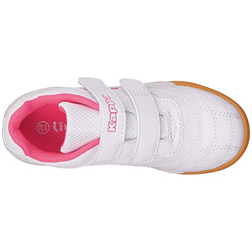 Kappa Kickoff K Unisex Kids, Zapatillas, White L Pink, 28 EU