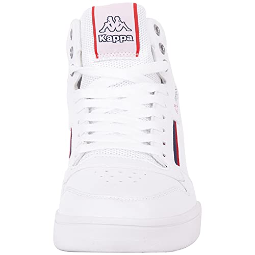 Kappa Mangan, Zapatillas Altas Unisex Adulto, White/Red 1020, 45 EU