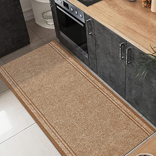 KARAT Alfombra de cocina Malaga – Alfombra de fieltro punzonado – Ancho: 66 cm – Individual a medida (beige 1061, 66 x 100 cm)