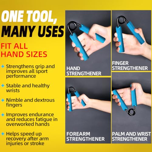 kasifei Hand Grip Antebrazo Ejercitar, 45 kg Fortalecedor de Agarre, Ejercitador de Manos para Antebrazo Fortalecer y Rehabilitacion Mano