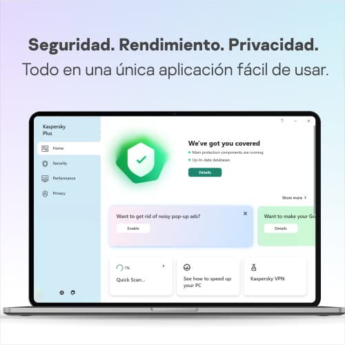 Kaspersky Plus Internet Security 2024 | 3 Dispositivos | 2 años | Anti-Phishing y Firewall| VPN ilimitada | Gestor de contraseñas | Protección Bancaria en línea | PC/Mac/Móvil | Código por email