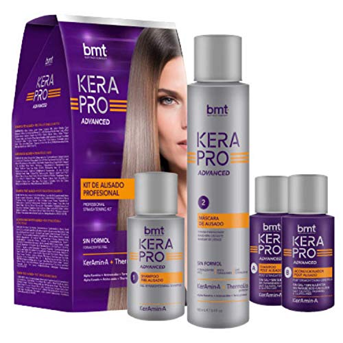 KATIVA BMT KERAPRO Advanced | Kit de Alisado Profesional | Keramin-A + ThermoLiss | Sin Formol | Mono uso 240 ml