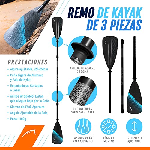 Kayak Hinchable Scout de Bluefin, Kayak Hinchable de 1 Plaza, Canoa Hinchable Alternativa