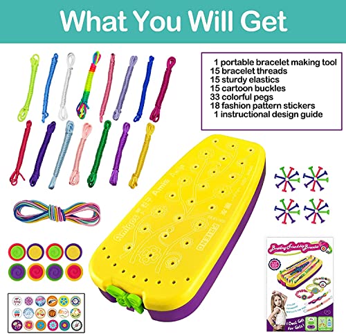 KEEHOM Kit para Hacer Pulseras, Kit para Manualidades DIY, Set Fabricación de Pulsera de Amistad con Cuerdas de Seda Hilos Elásticos