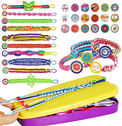 KEEHOM Kit para Hacer Pulseras, Kit para Manualidades DIY, Set Fabricación de Pulsera de Amistad con Cuerdas de Seda Hilos Elásticos