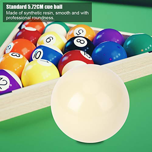 Keenso 2pcs 5.72CM Mesa de Billar Bolas de Billar Blancas, Snooker Mesa de Billar Lugar de Entrenamiento Bola de señal estándar