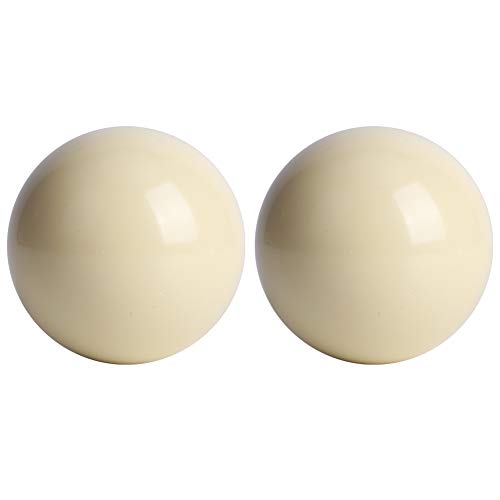 Keenso 2pcs 5.72CM Mesa de Billar Bolas de Billar Blancas, Snooker Mesa de Billar Lugar de Entrenamiento Bola de señal estándar