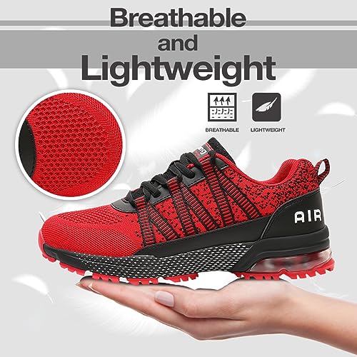 kefoerdi Zapatillas Hombre Zapatos Mujer Running Deportivas Deporte Tenis Gimnasio Bambas Red 43