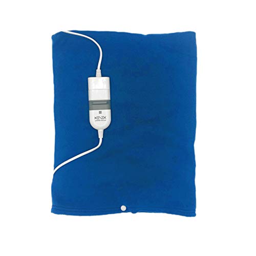 Kenex | Almohadilla Eléctrica Lumbar | KNM|173 | Alivia el Dolor de la Zona Lumbar | 3 Niveles de Calor | Triple Protección contra el Sobrecalentamiento | Almohadilla Térmica | Color Blanco y Azul