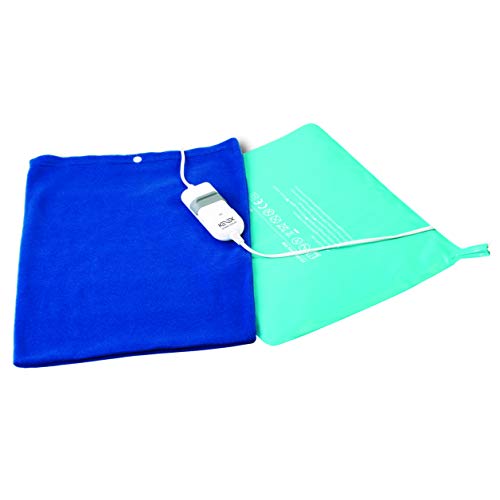 Kenex | Almohadilla Eléctrica Lumbar | KNM|173 | Alivia el Dolor de la Zona Lumbar | 3 Niveles de Calor | Triple Protección contra el Sobrecalentamiento | Almohadilla Térmica | Color Blanco y Azul