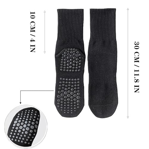 KEYRI 4 Pares Calcetines para Mujer Calcetines Antideslizantes, Calcetines de Entrenamiento de Talla Única, Calcetines Atléticos para Yoga, Pilates, Ballet, Deportes (Rosa+Cian+Blanco+Negro)