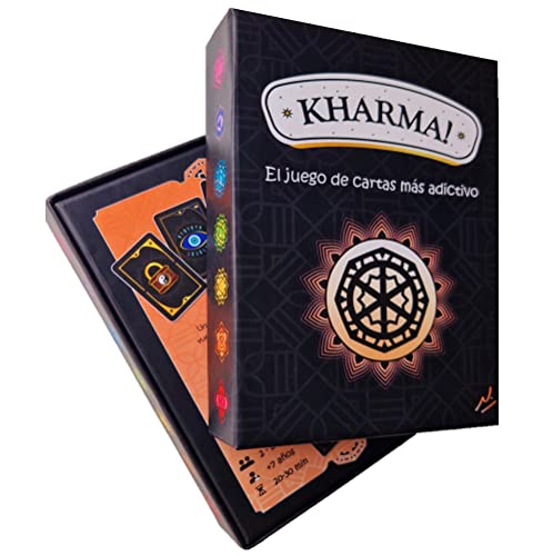 Kharma! The Card Game - Juego de Cartas FÁCIL y Divertido para Toda la Familia y Amigos - De 2 a 8 Jugadores para NIÑOS y Adultos