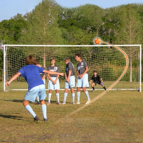 KickerBall 2.0 original de Swerve Ball, costuras reforzadas, balón de fútbol especial para curvas extremas, ligero, aerodinámico, bola de truco con giro, para niños y adultos, tamaño 4, color naranja