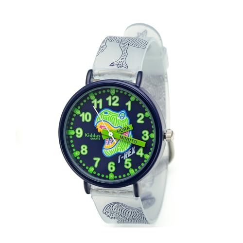 Kiddus Reloj Educativo Analógico para Niño, Niña, Infantil. Aprende la Hora con Nuestro Fácil Sistema Time Teacher, Ejercicios Incluídos.