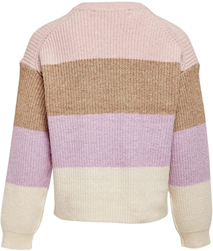 KIDS ONLY Kogsandy L/S-Jersey de Rayas Knt Noos Suéter, Rosa Sepia, 134/140 cm para Niñas