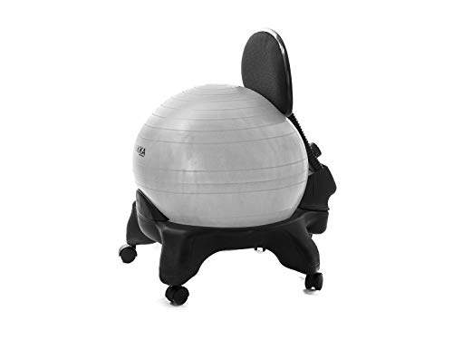 Kikka Active Chair – Silla ergonómica con pelota hinchable (gris, plus)